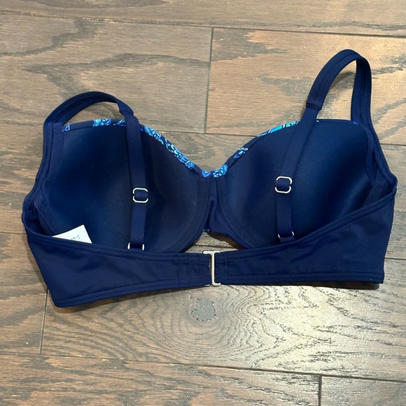 Lands' End Women's UPF 50 Underwire Bikini Top Size 10 - Picture 2 of 6